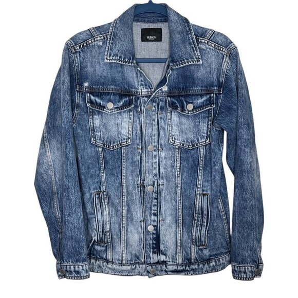 Men's Hudson Los Angeles Distressed Denim Jean Jacket - Picture 2 of 5